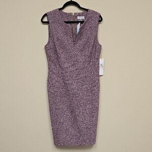 Calvin Klein | Dresses | Calvin Klein Marlowe Fitted Knit Dress Burgundy |  Poshmark